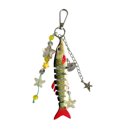 Realistic Multi Section Fish Keychain Anglers Gift-pattern 3