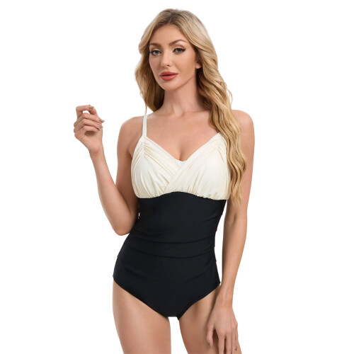 Ergonomic Swimsuit Rapid Drying Single Piece Elastic-1 XL