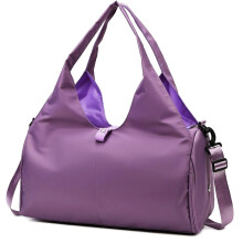 (Purple, -) Gymtasche für Damen Herren, 20-35L Yoga Duffel mit Schuhfach, wasserabweisendem Oxford