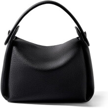 (Black, -) Τσάντα crossbody λίτσι, ρετρό - Crossbody bag shoulder bag leather litchi pattern