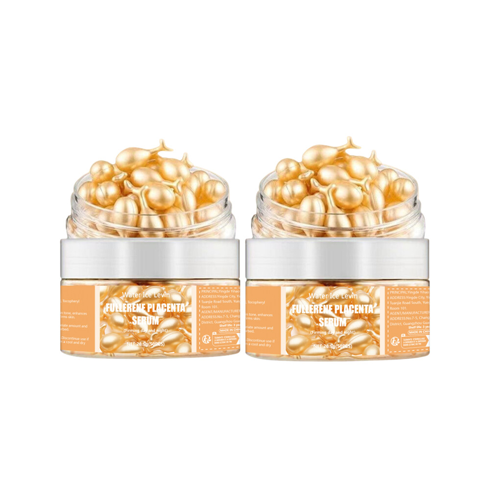 (50Pcs 2 bottle) 50Pcs Collagen Face Care Capsules Serum Spot Acne Wrinkle Remover Firming Whitening Hyaluronic Acid Essence Skin Care New style