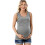 Maternity Nursing Tank Top With Horizontal Opening-Gray L 1