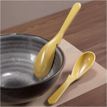 (Yellow, -) 3 cucchiai ceramica antiscivolo, forma ovale con gancio