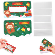 (Christmas Gifts, -) 4 tarjetas rascar sorpresa con pegatina, para regalo amigo invisible