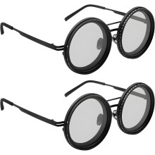 (2 Pcs, -) Lunettes solaires ajustables 1-9 teintes, rondes polarisées