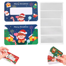 (Christmas Girl, -) 4 tarjetas rascar sorpresa con pegatina, para regalo amigo invisible