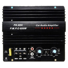 PA-60A 600W 12V Amplificateur de Puissance pour Amplificateur Audio de Voiture Domestique S Subwoofers de Basses Puissants Amplificateur pour Mono