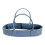 Perforierter PU-Leder-Häkeltaschengriff,-Blau 1