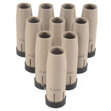 10pcs 24KD Coated Protective Gas Nozzle Pure Non-Stick European Airless Protective Cover for MB MIG Welding Torch 250A