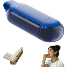 (Blue, -) 2 in 1 Portable Pill Extractor & Organizer, Weekly Pill Box