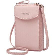 (Dark Pink, -) Original PU Leder Clutch Geldbörse, Handy Crossbody Tasche für Damen