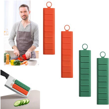 (4 pcs, -) Deluxe antiaanbak mesgereedschap – gemakkelijk snijden voor keukenmessen