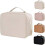 (White, -) Trousse toilette multi-compartiments PU cuir 1