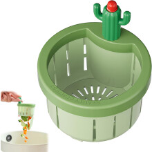 (Cactus-green, -) 2 Stück Kaktus Küchenspülen-Sieb, Druck automatische Entleerung Korb