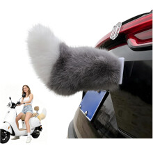 (#10, -) Coda gatto peluche ricaricabile per auto, decorazione mobile telecomandata
