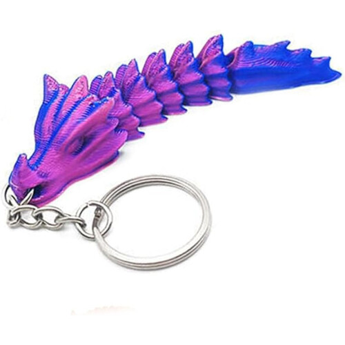 (Purple, -) 3D kloubový drak klíčenka