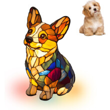 (#06, -) Lâmpada Noturna de Resina com Yorkshire, Cachorro de Mesa