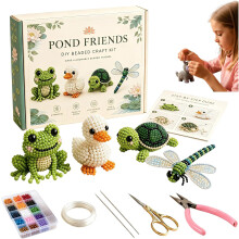 (Pond Friends, -) Tiny 3D kralen dier DIY craft kit – voor beginners