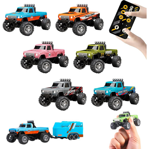 (6pcs, -) 1:64 RC mini monster truck