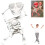 (White, -) 3D Printing Clockwork Skeleton Dancing Toy, Desk Ornament 1