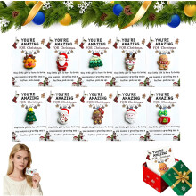 (10Pcs, -) 30 abbracci natalizi, mini resina con biglietti auguri