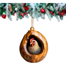 (A, -) 12 Stück 2D Acryl Waldtiere Weihnachtsbaumschmuck, hängende Deko