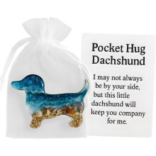 (#01, -) Mini Dackel Tier Taschenhug Token, inspirierende Karte für Tierliebhaber