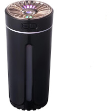 (Black, -) USB stille auto aromatherapie diffuser – 7-kleur LED licht voor essentiële oliën