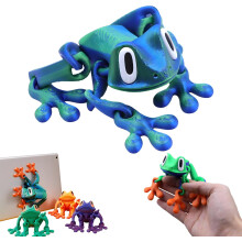 (G, -) Rana magnetica stampata 3D 2025 con giunti mobili, calamita frigo