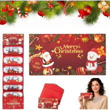(Santa-1PC, -) Christmas Cash Gift Envelope Holder, 6 Slots Surprise Money Envelopes