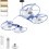 (Blue, -) Drone-Style LED Ceiling Fan Light, E27 Socket with Remote Control 1