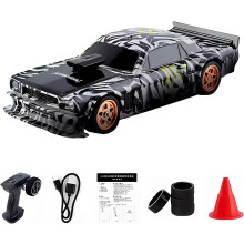(Zebra Print, -) Auto drift RC scala 1/43 con giroscopio e luci, 4WD alta velocità
