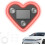 (Red-1PC, -) Solcelle Hjerteformet C-Pylon Neon Lys til Bil, IP65 1