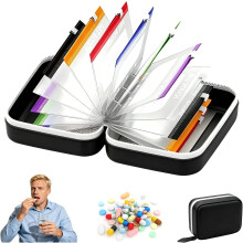(Black, -) A8 Waterproof Pill Organizer Set, 14 Color-Coded Zippered Pouches