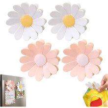 (4pcs, -) 2-in-1 Daisy magnetische Lebensmittelbeutelclips, dekorative Kühlschrankmagnete