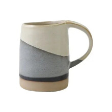 Coarse Pottery Cup Retro National Trend Mug Black and White Latte Cup Coffee Cup Chinese Style Pottery Clay Cup