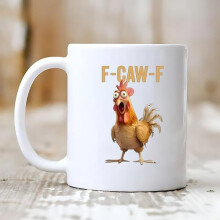 (White, -) Caneca Engraçada Frango, Para Amantes de Galinhas