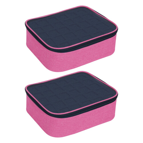 Small Clear Nails Polish Organizer Nails Polish Case-rose red
