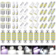 (58PCS, -) 42 st universal bil LED glödlampa set, interiör karta & takljus