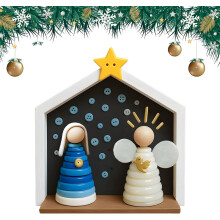 (#11, -) DIY Knopf Krippe Set, Urlaubs Weihnachtsbaum Dekoration