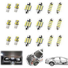 (18PCS, -) 42 st universal bil LED glödlampa set, interiör karta & takljus