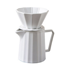 Koffiefilter 1-2 Kopjes Keramische Koffiefilter Permanente Pour-over Koffiezetapparaat met Aparte Standaard voor Filter 400 Ml