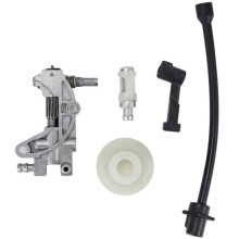 5Pcs Oil Pump Filter Pipe Hose Oil Nozzle Turbine Kit for 4500 5200 5800 45CC 52CC 58CC Chainsaw Spare