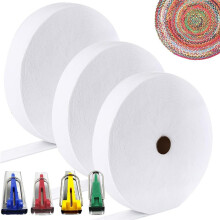Tira de Enchimento 2 1/4 Polegadas X 50 Jardas de Lã de Mistura de Algodão para Colchas, Agulha Perfurada com 4 Fabricantes de Tubos de Tecido