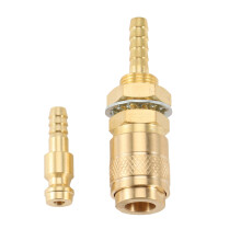 Water Cooled Gas Adapter Quick Connector Fitting for TIG Welding Torch or MIG Welding Torch Plug M6 Yellow