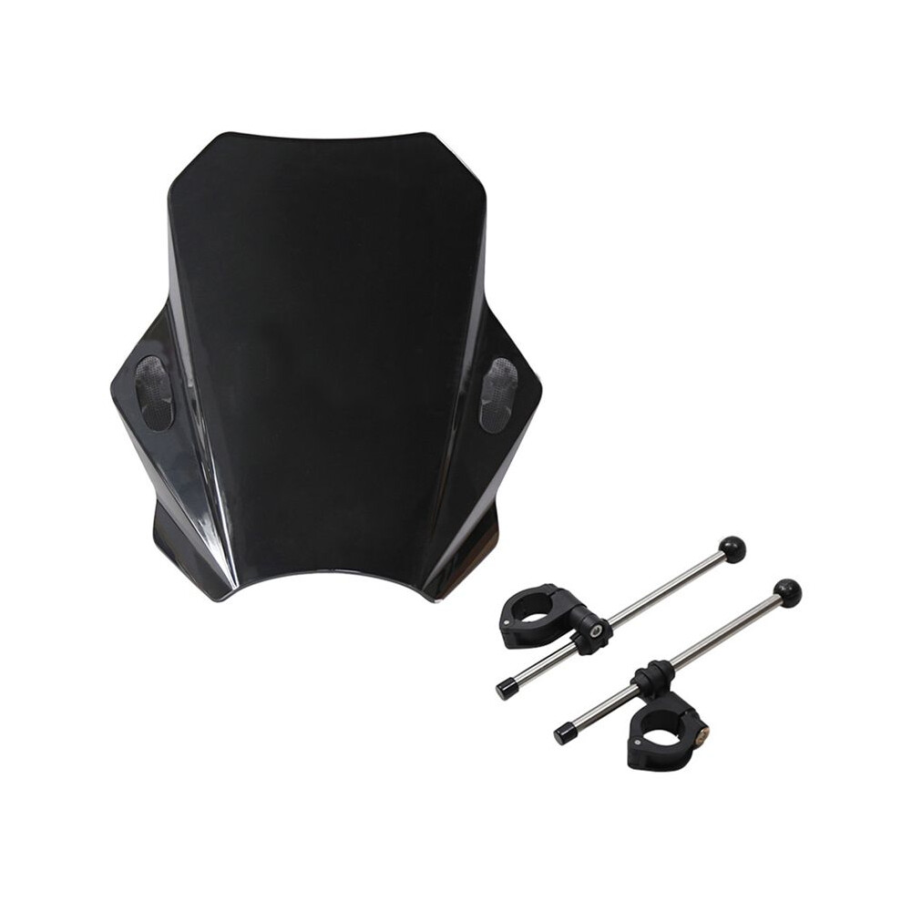Motorcycle Windscreen For Mt07 Mt09 Cbr600rr Cb1000r Gxsr 600 750 Adjustable 43X40cm Black 4713658237006