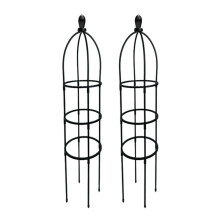 Traliccio per Obelisco per Piante Rampicanti, Traliccio da Giardino, Supporto per Piante Rampicanti, Supporto per Fiori, Torre per Piante, 2 Pezzi(B)