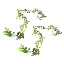 2Pcs 7Ft/Pcs Artificial Wisteria Vine, Flower Garland Wisteria Vine Rattan Hanging Flowers for Outdoor Ceremony,White