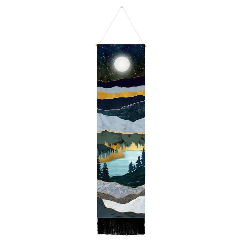 1Set Narrow Wall Hanging Long Landscape Painting Nature Landscape For Home Bedroom Vertical 4713099753257