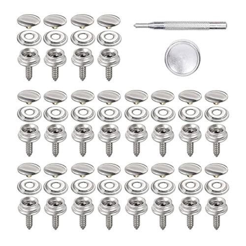 20Pcs Rustproof Snapping Buttons Ideal For Yachts Canvas And